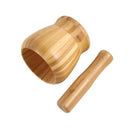 Wooden Garlic Mortar with Pestle 9*9*9.5 cm