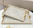 Deco MDF Rectangular Serving Tray Set/2 Pcs 36*26*5.5
44*31*5.5 cm