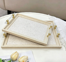 Deco MDF Rectangular Serving Tray Set/2 Pcs 36*26*5.5
44*31*5.5 cm