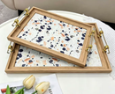 Deco MDF Rectangular Serving Tray Set/2 Pcs 36*26*5.5
44*31*5.5 cm