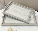 Deco MDF Rectangular Serving Tray Set/2 Pcs 36*26*5.5
44*31*5.5 cm