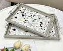 Deco MDF Rectangular Serving Tray Set/2 Pcs 36*26*5.5
44*31*5.5 cm