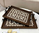 Deco MDF Rectangular Serving Tray Set/2 Pcs 36*26*5.5
44*31*5.5 cm