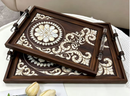 Deco MDF Rectangular Serving Tray Set/2 Pcs 36*26*5.5
44*31*5.5 cm