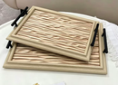 Deco MDF Rectangular Serving Tray Set/2 Pcs 36*26*4.5
44*31*4.5 cm