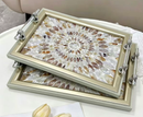 Deco MDF Rectangular Serving Tray Set/2 Pcs 36*26*5.5
44*31*5.5 cm