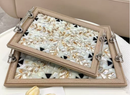 Deco MDF Rectangular Serving Tray Set/2 Pcs 36*26*5.5
44*31*5.5 cm