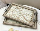 Deco MDF Rectangular Serving Tray Set/2 Pcs 36*26*5.5
44*31*5.5 cm
