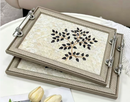 Deco MDF Rectangular Serving Tray Set/2 Pcs 36*26*5.5
44*31*5.5 cm