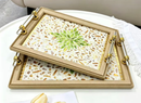 Deco MDF Rectangular Serving Tray Set/2 Pcs 36*26*5.5
44*31*5.5 cm