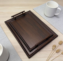 Deco MDF Rectangular Serving Tray Set/2 Pcs 40*30cm/
34*24cm