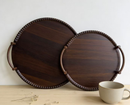 Deco MDF Round Serving Tray Set/2 Pcs 35*35cm/
30*30cm