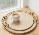 Deco MDF Round Serving Tray Set/2 Pcs 35*35cm/
30*30cm