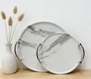 Deco MDF Round Serving Tray Set/2 Pcs 35*35cm/
30*30cm