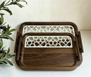 Deco MDF Rectangular Serving Tray Set/2 Pcs 39.5*29.5
34*24 cm
