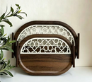 Deco MDF Rectangular Serving Tray Set/2 Pcs 39.5*29.5
34*24 cm
