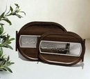 Deco MDF Rectangular Serving Tray Set/2 Pcs 39.5*29.5
34*24 cm