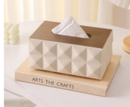 MDF Rectangular Tissue Box Abstract Design
