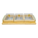 MDF Deco Candy Box Snack Tray 3 Compartments 38*15*8 cm