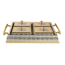 MDF Deco Candy Box Snack Tray 4 Compartments 30*30*6.5 cm