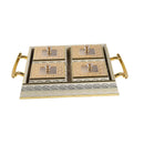 MDF Deco Candy Box Snack Tray 4 Compartments 30*30*6.5 cm