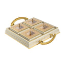 MDF Deco Candy Box Snack Tray 4 Compartments 30*30*6.5 cm