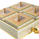 MDF Deco Candy Box Snack Tray 4 Compartments 30*30*6.5 cm