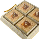 MDF Deco Candy Box Snack Tray 4 Compartments 30*30*6.5 cm
