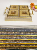 MDF Deco Candy Box Snack Tray 4 Compartments 30*30*6.5 cm