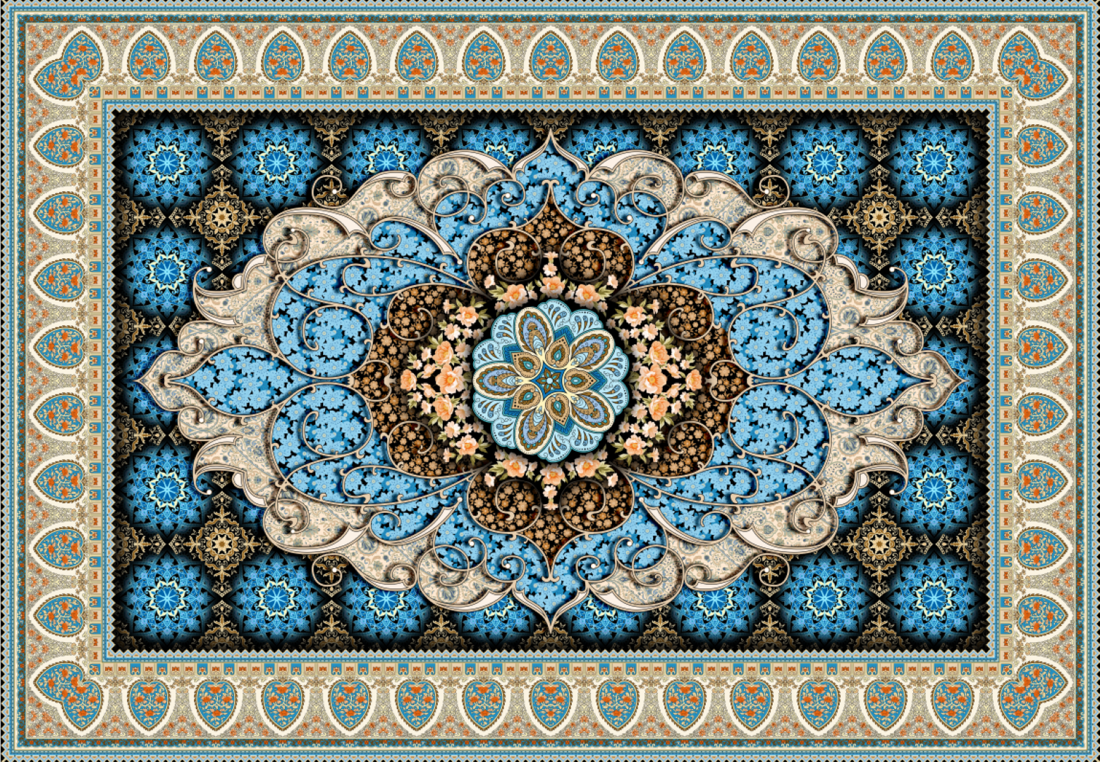 Persian Pattern Rug Carpet 160*230 cm