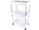 Plastic 3-Tier Slim Storage Cart with Wheels 39.8*21.5*62 cm