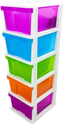 Plastic 5-Tier Large Drawer Storage Unit 38*48*127.5 cm