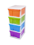 Plastic 4 Tier Drawer-S