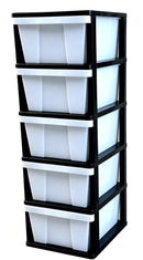 Plastic 5-Tier Small Drawer Storage Unit 31.5*38*97.5 cm