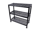 Plastic 3 Tiers Shoe Rack In Black