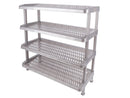 Plastic 4-Tier Shoe Rack - Black 64.5*27*64.5 cm