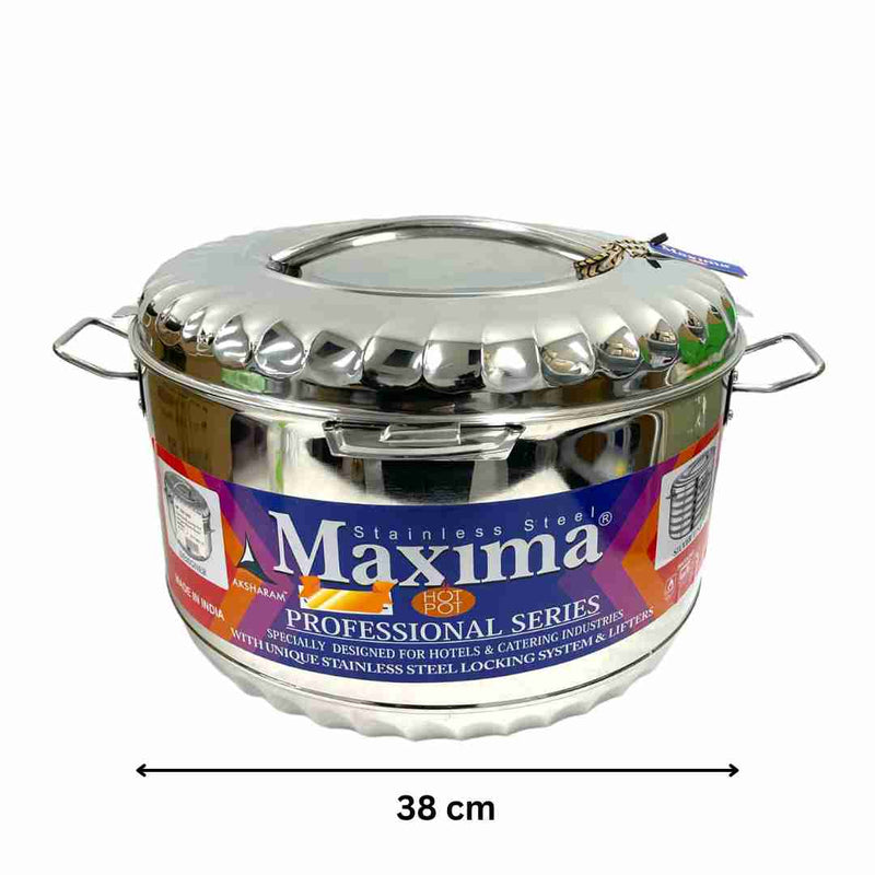 Stainless Steel Round Hot Pot Designer Maxima Brand 15000 ml
