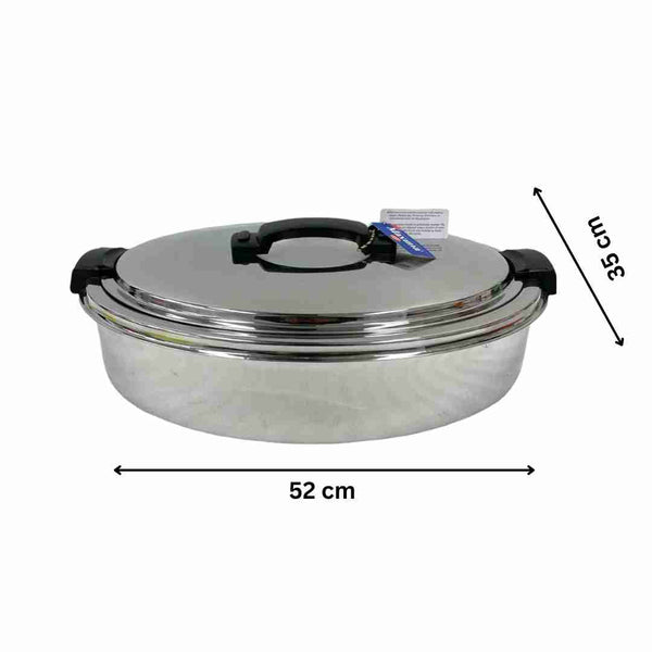 Stainless Steel Maxima Hot Pot Royale Food Warmer Oval Plastic Handle 7500ml - Classic Homeware & Gifts
