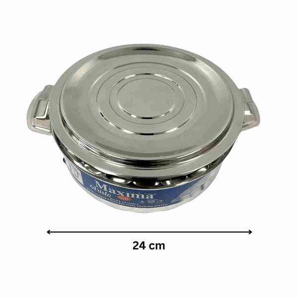 Stainless Steel Round Hot Pot Aristo Maxima Brand 2500 ml