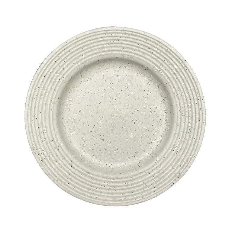 Round White Ceramic Plate 21.5*2.5 cm