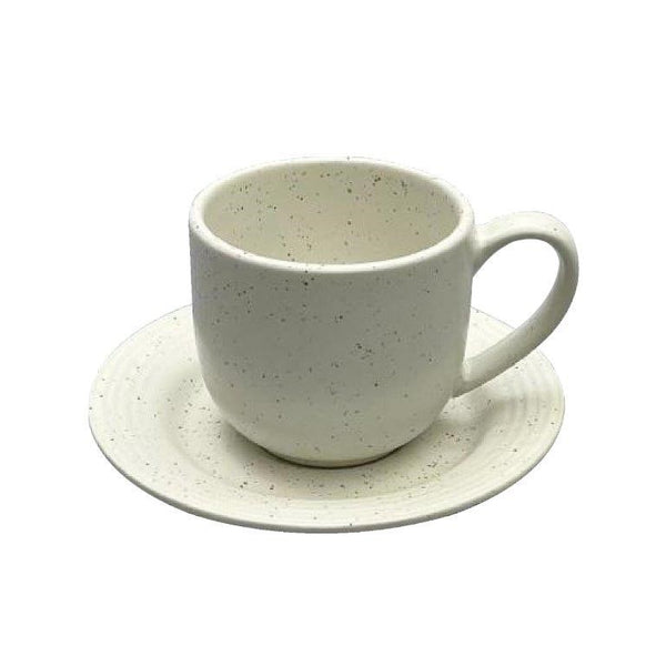 Ceramic Tea Cup & Saucer Set of 6 Pcs 120 ml