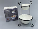 Ceramic Snack & Fruit Bowl Stand 2 Tier