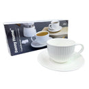 Ceramic Tea Cup & Saucer Set of 6 Pcs 200 ml