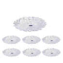 Crystal Glass Serving Dish Round Fruit Plate Set of 7 Pcs