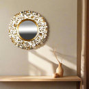Decorative Gold Abstract Wall Mirror 61 cm