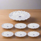 Crystal Glass Serving Dish Round Fruit Plate Set of 7 Pcs