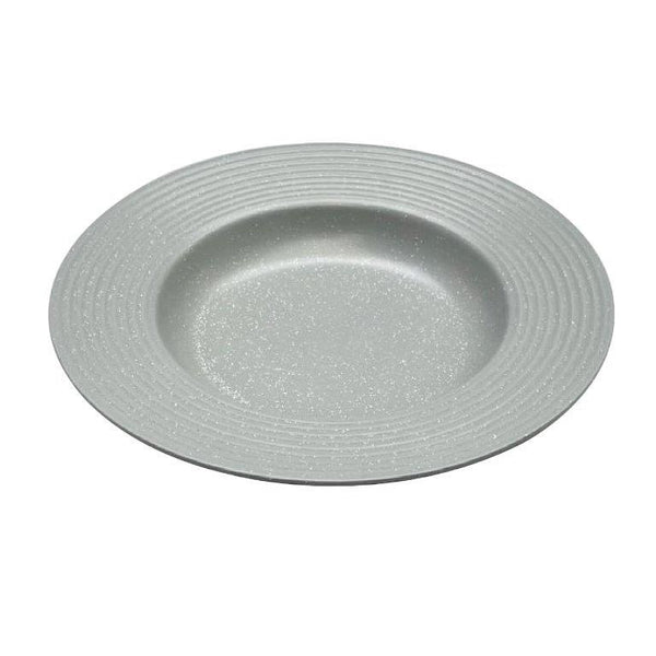 Round Grey Ceramic Plate Deep 20*4 cm