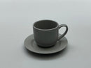 Grey Ceramic Coffee Cup & Saucer Set 120 ml
