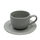 Grey Ceramic Tea Cup & Saucer Set 220 ml