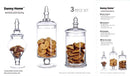 Danny Home Decorative Footed Glass Storage Jar Set 23/25/37.5 cm
